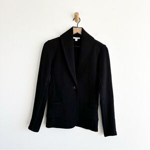 Standard James Perse Black Cotton One Button Blazer Jacket Size 3 Large